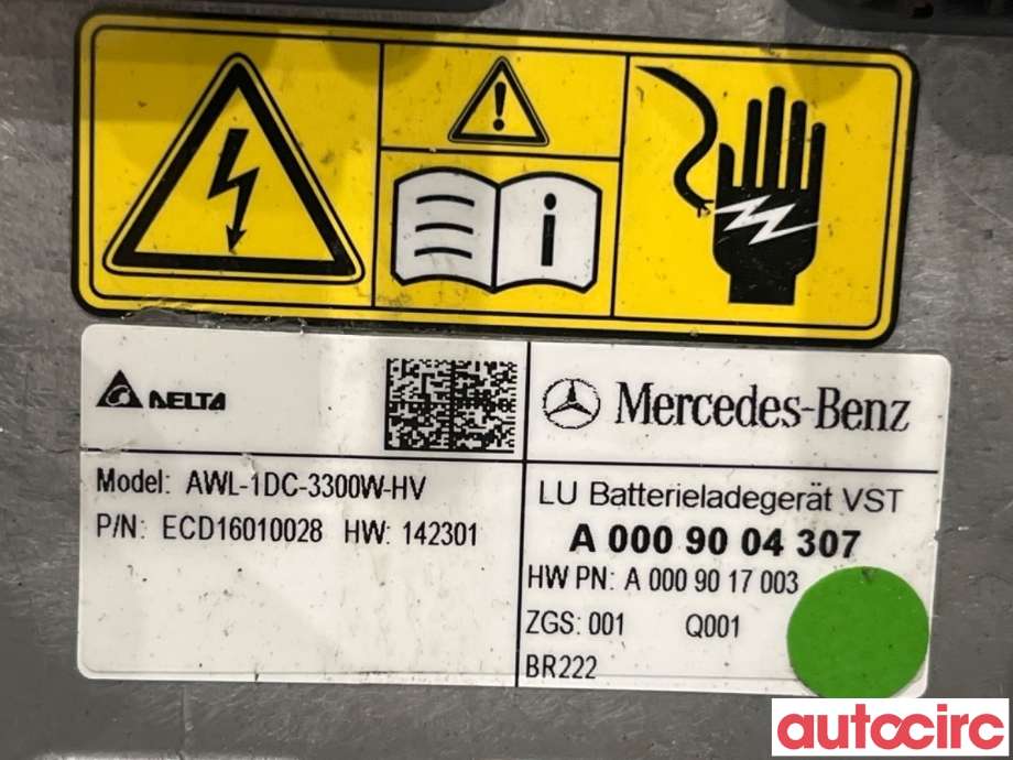 Batterilader (OBC - On Board Charger) til Mercedes GLC 2015-2022 (X253) (X253) (MERCEDES|A0009005809|AWL-1DC-3300W-HV|A0009004307)