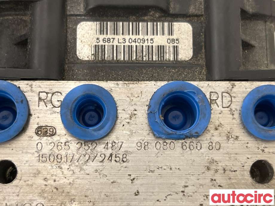 ABS sentral til Peugeot 5008 2010-2017 (Type I) (PEUGEOT|1680921980|0265252487|9808066080)