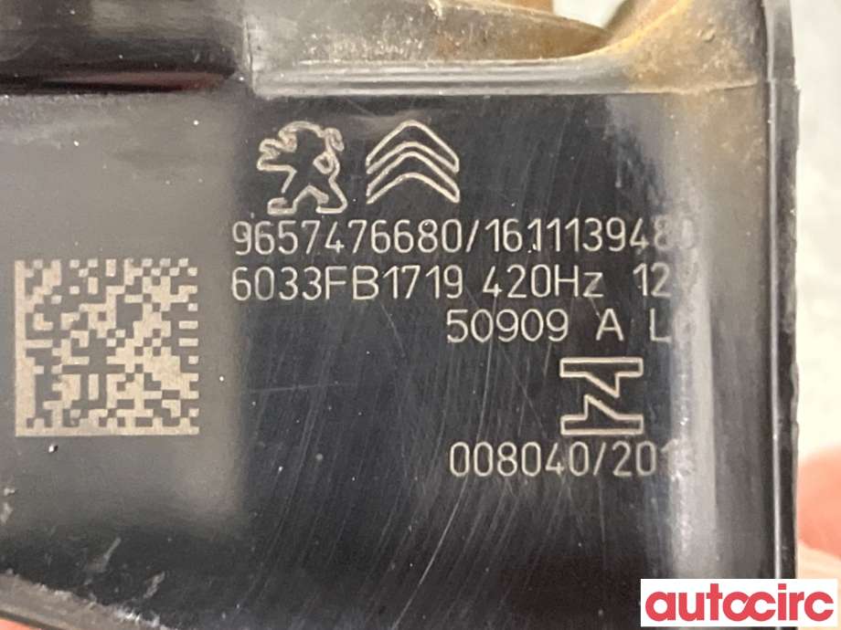 Horn/signalhorn til Peugeot 5008 2010-2017 (Type I) (PEUGEOT|6236H9||9657476680)