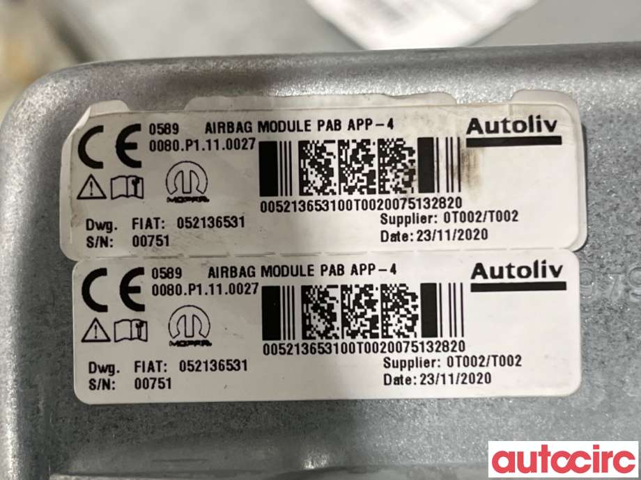 Airbag passasjer til Fiat Tipo 2017-->>  (FIAT|52136531|)