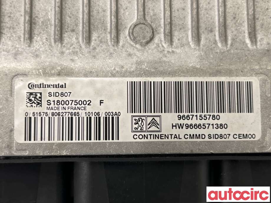 Styreenhet motor til Peugeot 207 2006-2012  (PEUGEOT|1677633480|S180075002|9666571380)