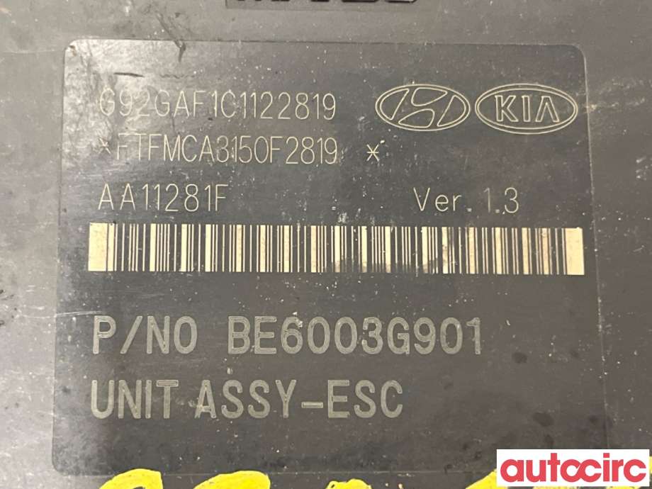 ABS sentral til Kia Rio 2011-2017 Type III  (KIA|589201W500|BE6003G901|58920-1W500)