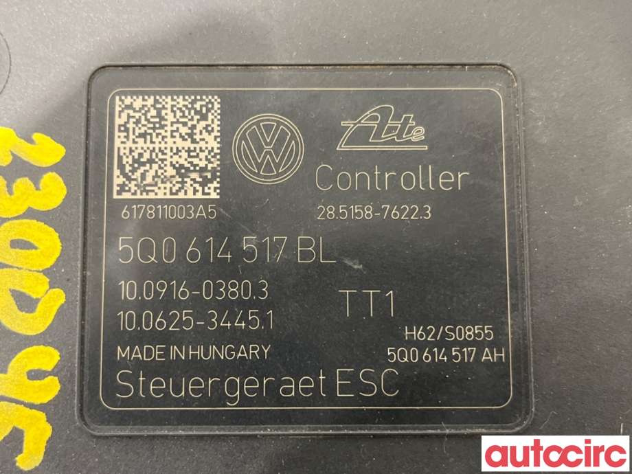 ABS sentral til VW e-Golf 2017-2020 (Fase 2)  (VOLKSWAGEN|5Q0614517DB|100916-03803|5Q0614517BL)