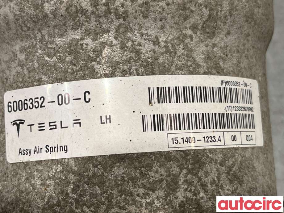 Fjær foran nivå luftpute/belg til Tesla Model S 2013-2016 (Fase 1)  (TESLA|6006352-00-C|151400-12344)