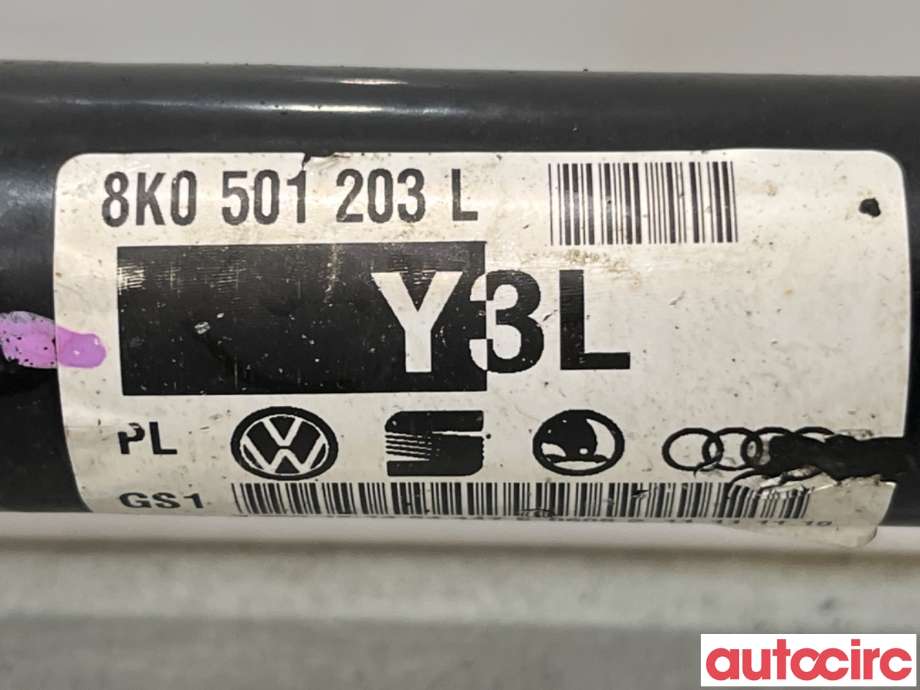 Drivaksel venstre bak til Audi A5 2007-2016 (Type I) (AUDI|8K0501203LX|Y3L|8K0501203L)
