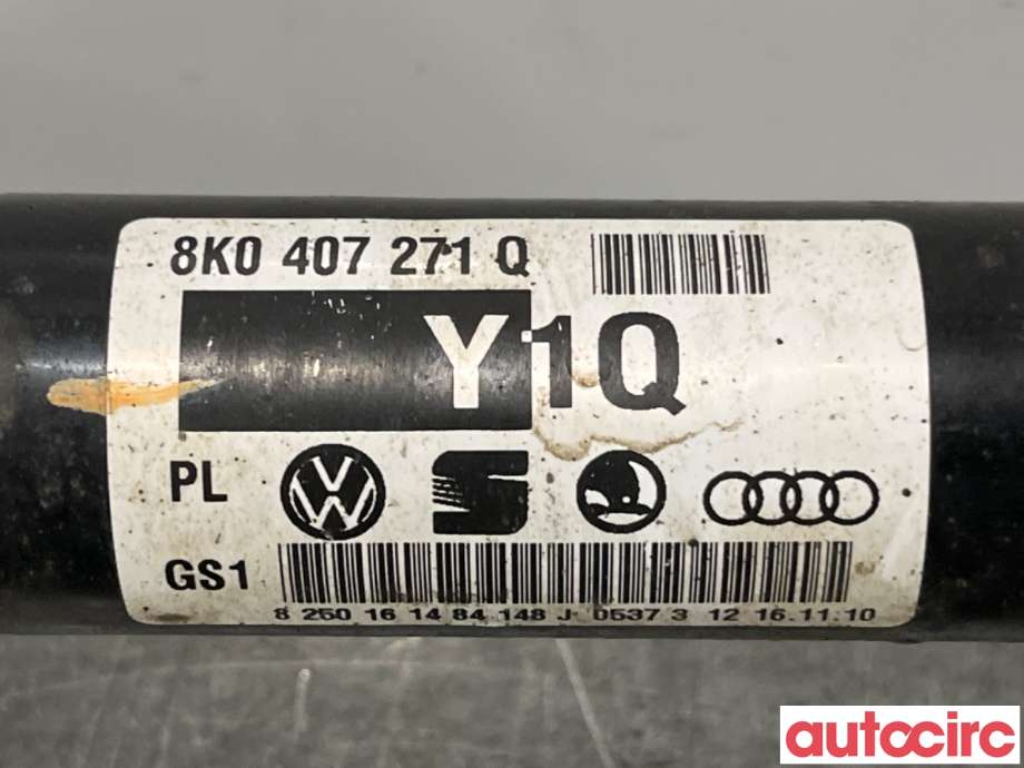 Drivaksel venstre foran til Audi A5 2007-2016 (Type I)  (AUDI|8K0407451LX|Y1Q|8K0407271AJ)