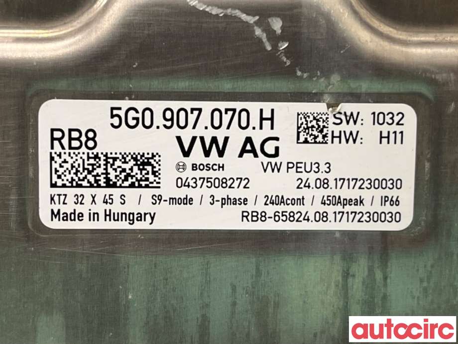Inverter hybrid til VW e-Golf 2017-2020 (Fase 2)  (VOLKSWAGEN|5G0907070H|0437508272)