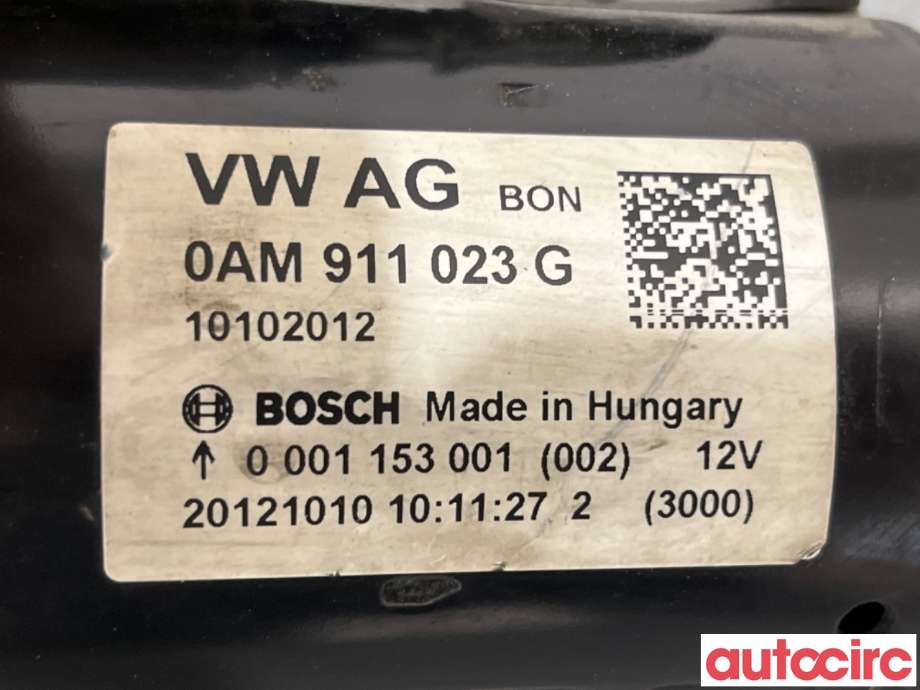 Starter diesel til VW Golf VI 2008-2012  (VOLKSWAGEN|0AM911023GX|0001153001|0AM911023G)