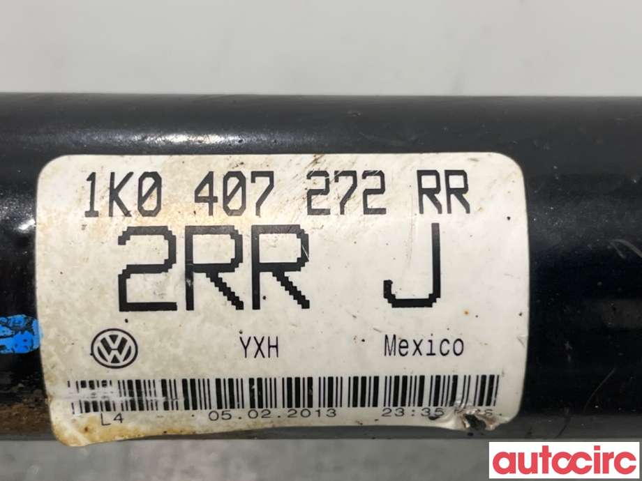 Drivaksel høyre foran til VW Golf VI 2008-2012  (VOLKSWAGEN|1K0407454DX|1K0407272RR|1K0407272EN)