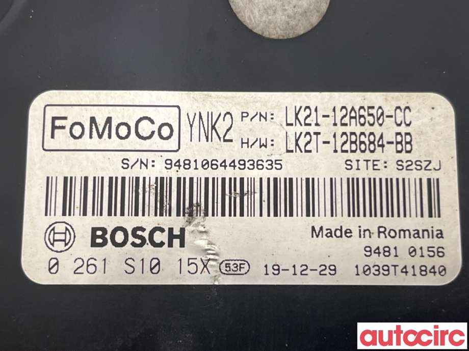 Styreenhet motor til Ford Transit Courier 2018-2023 (Type I, Fase 2) (FORD|2470815|0261S1015X|LK2T-12B684-BB)