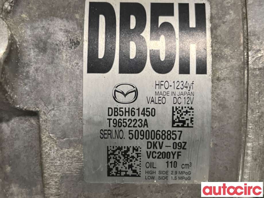 Aircondition kompressor til Mazda CX-3 2015-2022  (MAZDA|DB5H-61-450|DKV-09Z|DB5H61450)