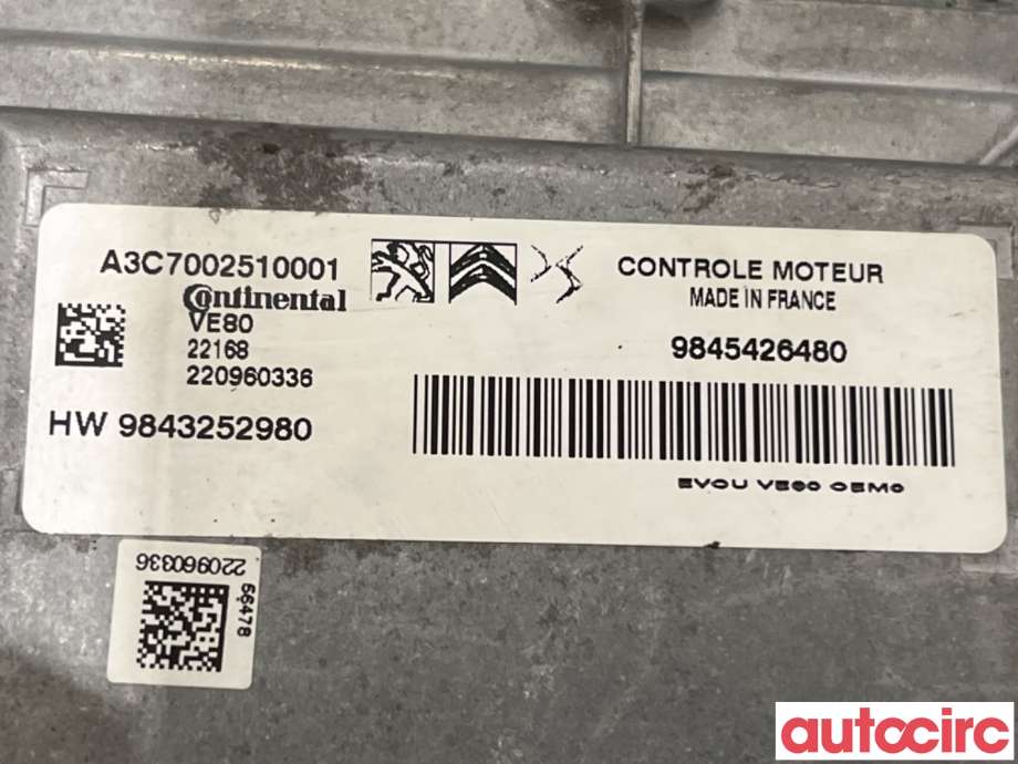 Styreenhet diverse til Peugeot 208 2019-->> (Type II)  (PEUGEOT|1659558380|A3C7002510001|9843252980)