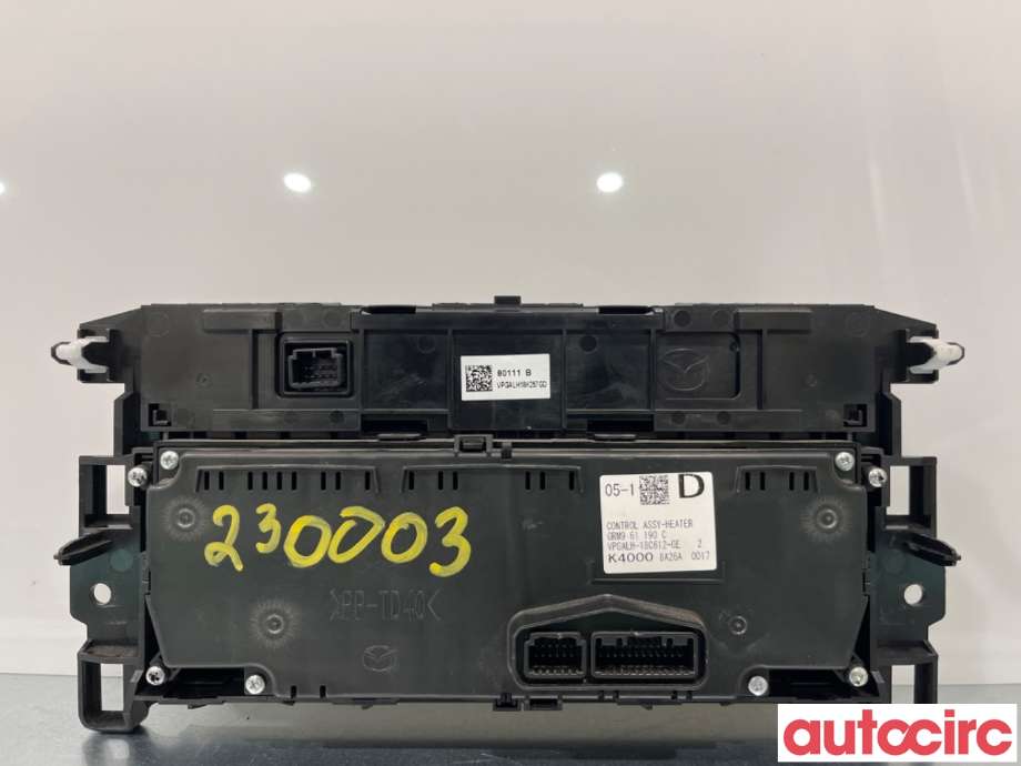 Varmeapparat betjening til Mazda 6 2018-->> (Type III, Fase 3) (MAZDA|GRM9-61-190C|)