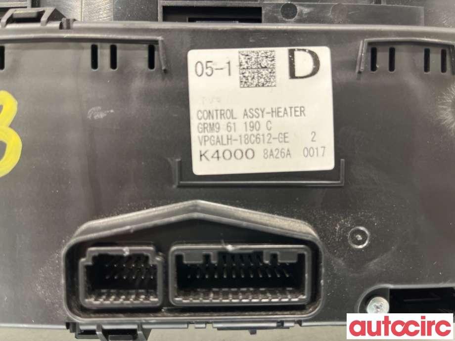Varmeapparat betjening til Mazda 6 2018-->> (Type III, Fase 3) (MAZDA|GRM9-61-190C|)