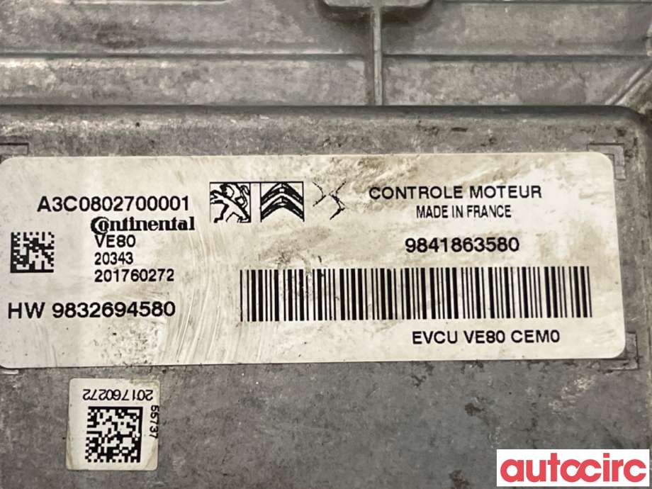 Styreenhet diverse til Peugeot 2008 2019-->> (Type II)  (PEUGEOT|1675659280|A3C0802700001|9832694580)