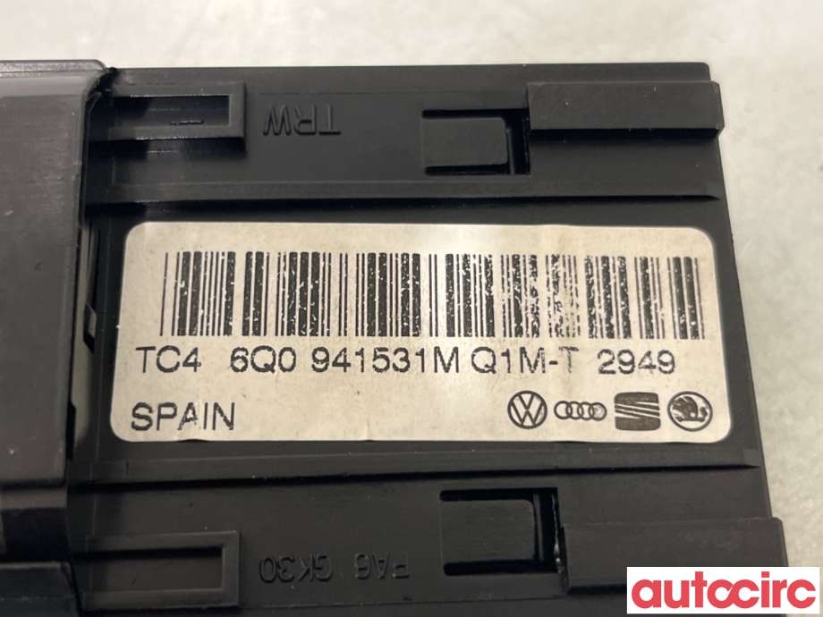 Bryter lys til VW Transporter / Caravelle 2009-2015 (Fase 2) (T5) (T5) (VOLKSWAGEN|1K0941431BB|6Q0941531M|3C8941431B)