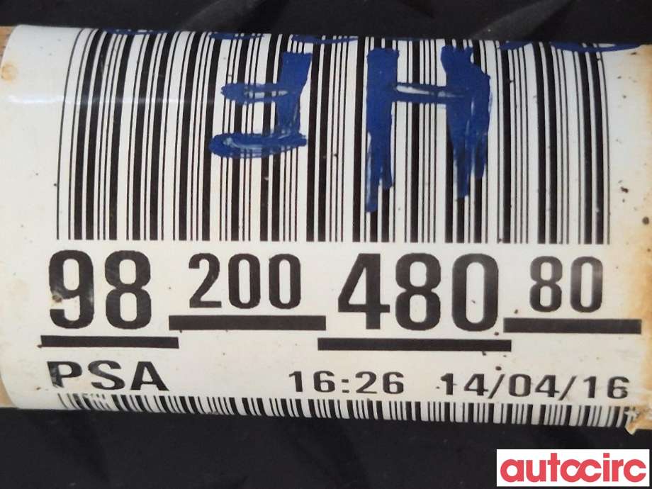 Drivaksel høyre foran til Toyota Proace 2016-->> (Type II) (TOYOTA|SU001B1651||9820048080)