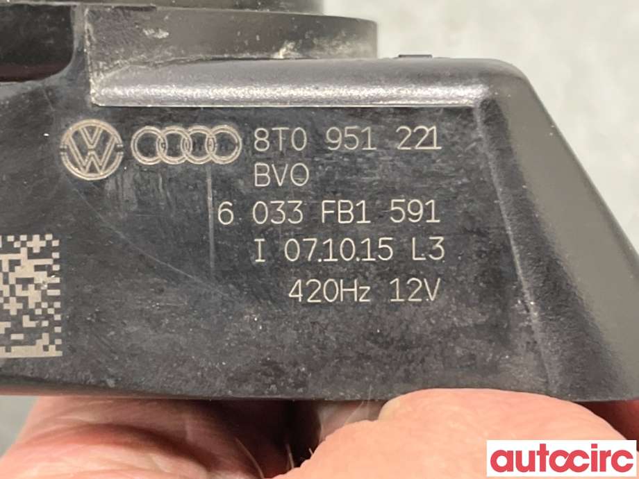 Horn/signalhorn til Audi Q5 2012-2017 (Type I, Fase 2) (AUDI|8T0951221|)