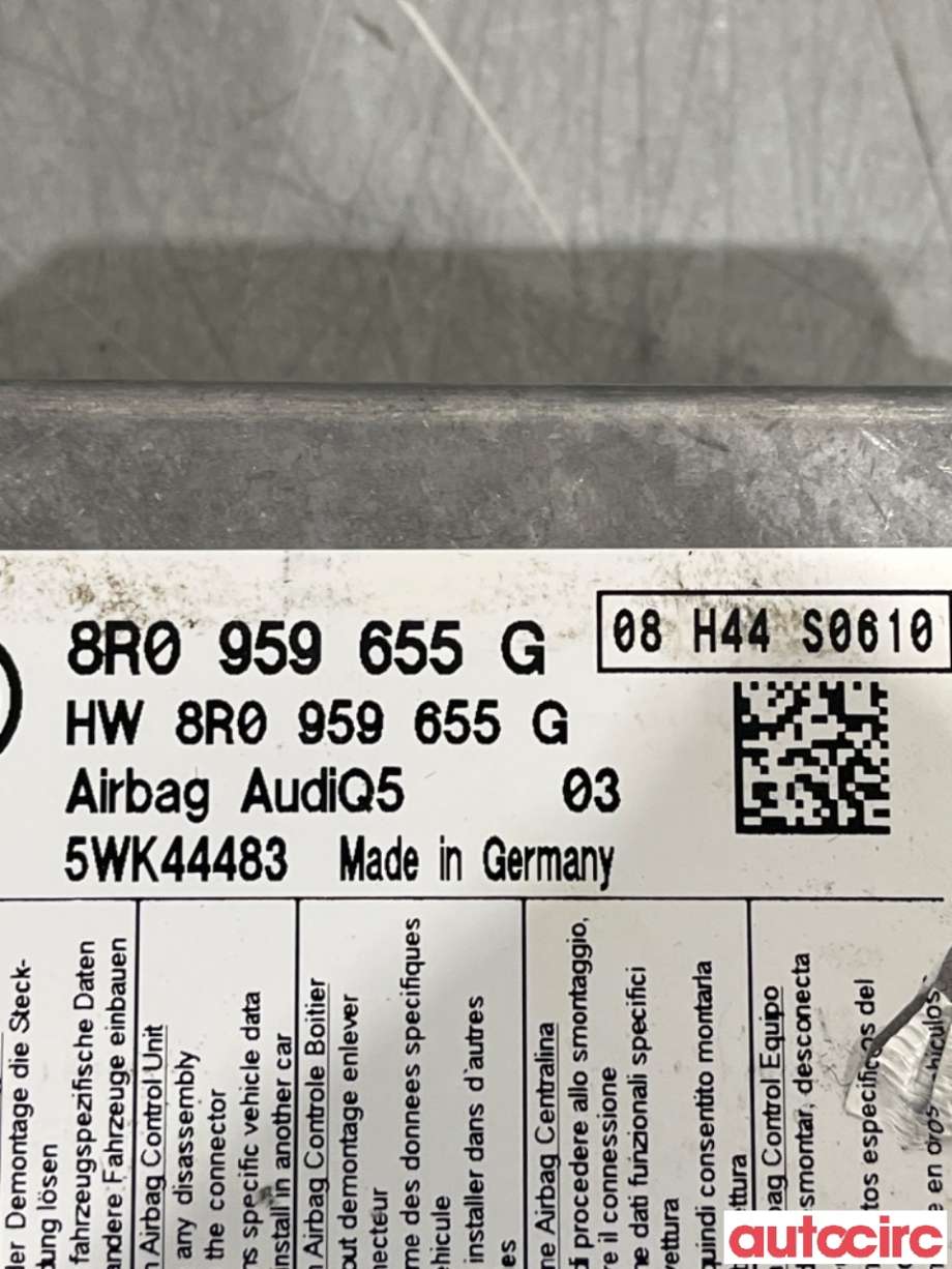 Airbag elektronikk til Audi Q5 2008-2012 (Type I, Fase 1)  (AUDI|8R0959655G|)