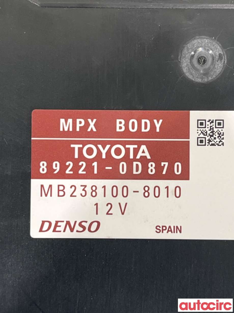 Styreenhet diverse til Toyota Yaris 2014-2020 (Type III, Fase 2)  (TOYOTA|892210D870|)