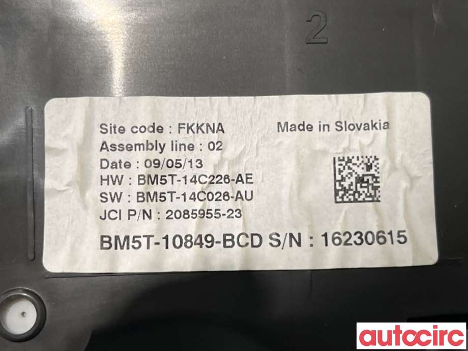 Instrumentpanel til Ford Focus 2011-2014 (Type III, Fase 1)  (FORD|1879756|16230615|BM5T-10849-BCD)