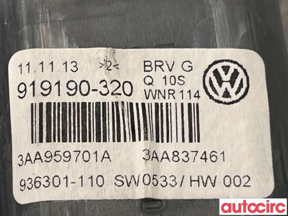 Ruteheis venstre foran til VW Passat 2011-2015 (B7) (B7) (VOLKSWAGEN|3AA959701A|919190-320|3AA959701)