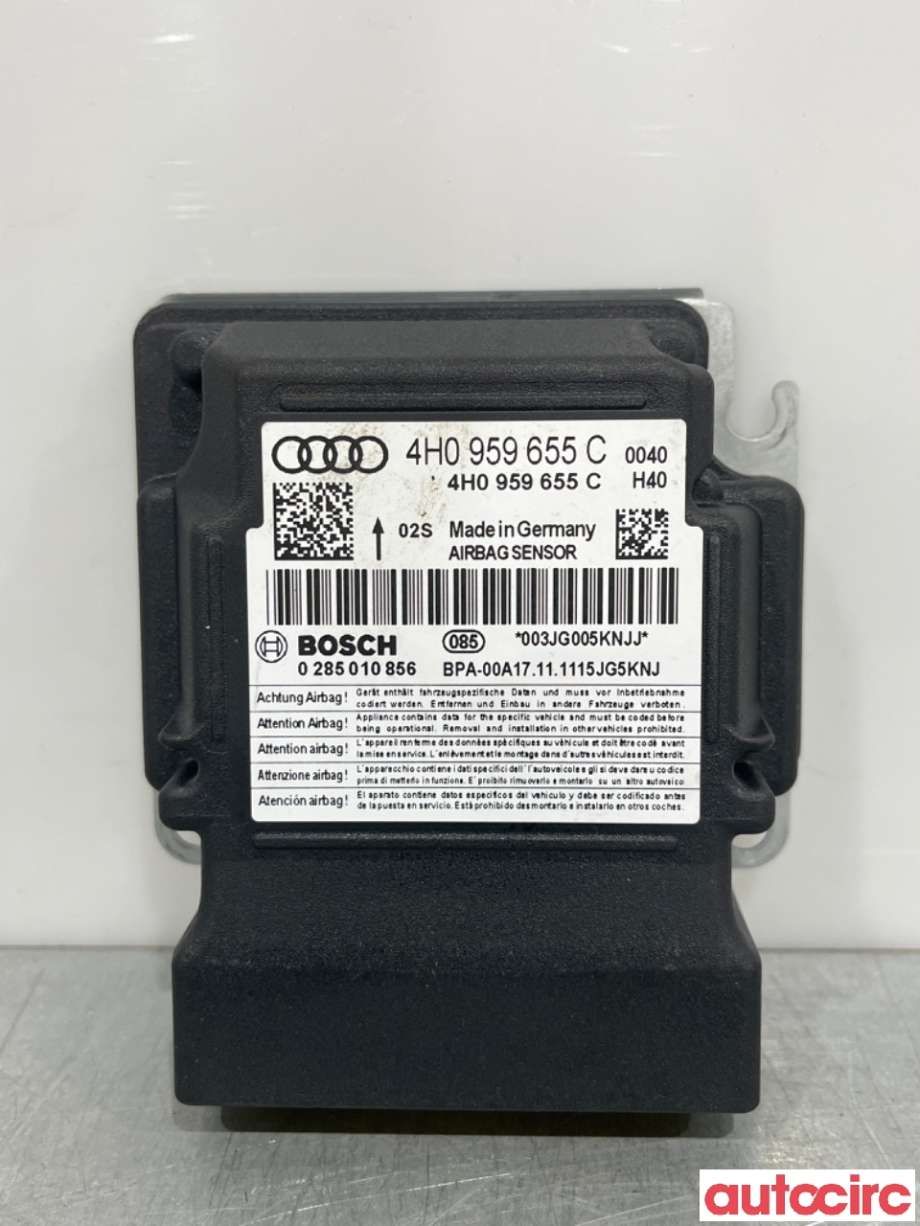 Airbag elektronikk til Audi A6 2011-2014 (Type IV, Fase 1) (C7) (C7) (AUDI|4H0959655C|0285010856)