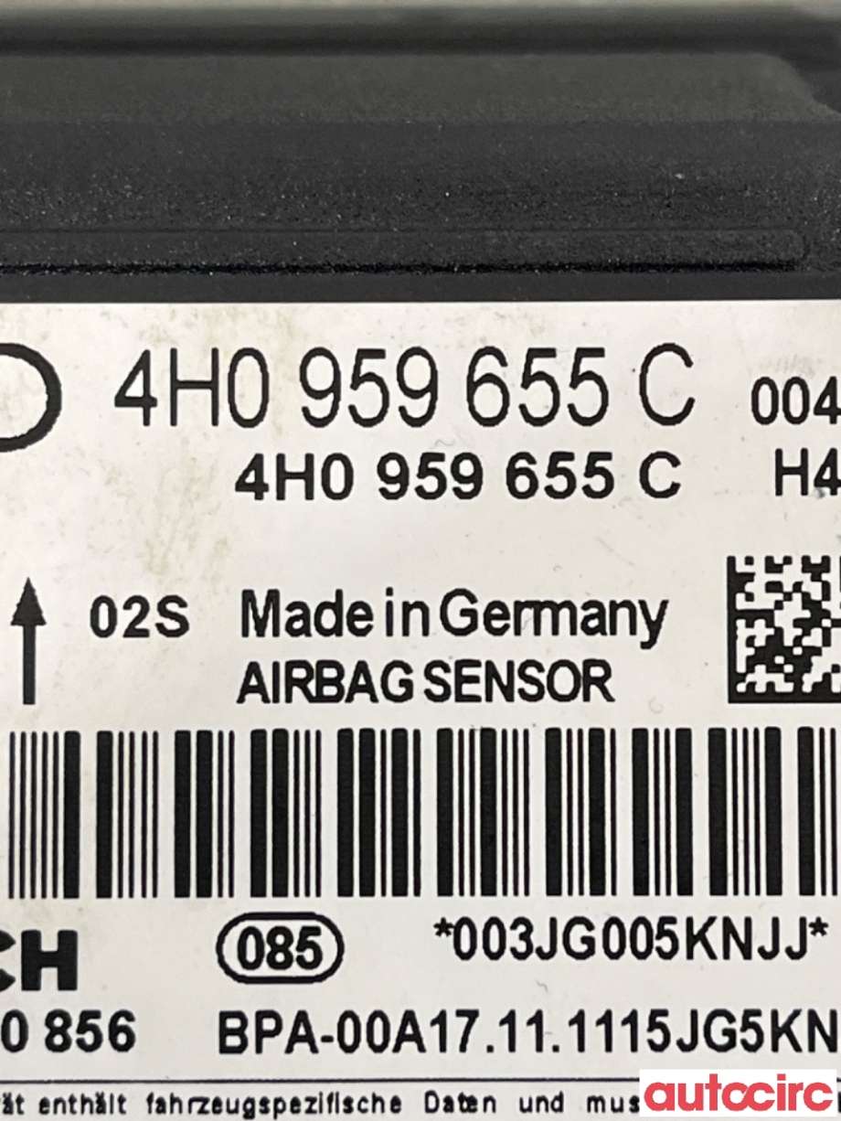Airbag elektronikk til Audi A6 2011-2014 (Type IV, Fase 1) (C7) (C7) (AUDI|4H0959655C|0285010856)