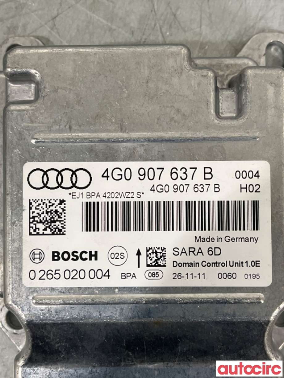 Airbag elektronikk til Audi A6 2011-2014 (Type IV, Fase 1) (C7) (C7) (AUDI|4G0907637K|0265020004|4G0907637B)