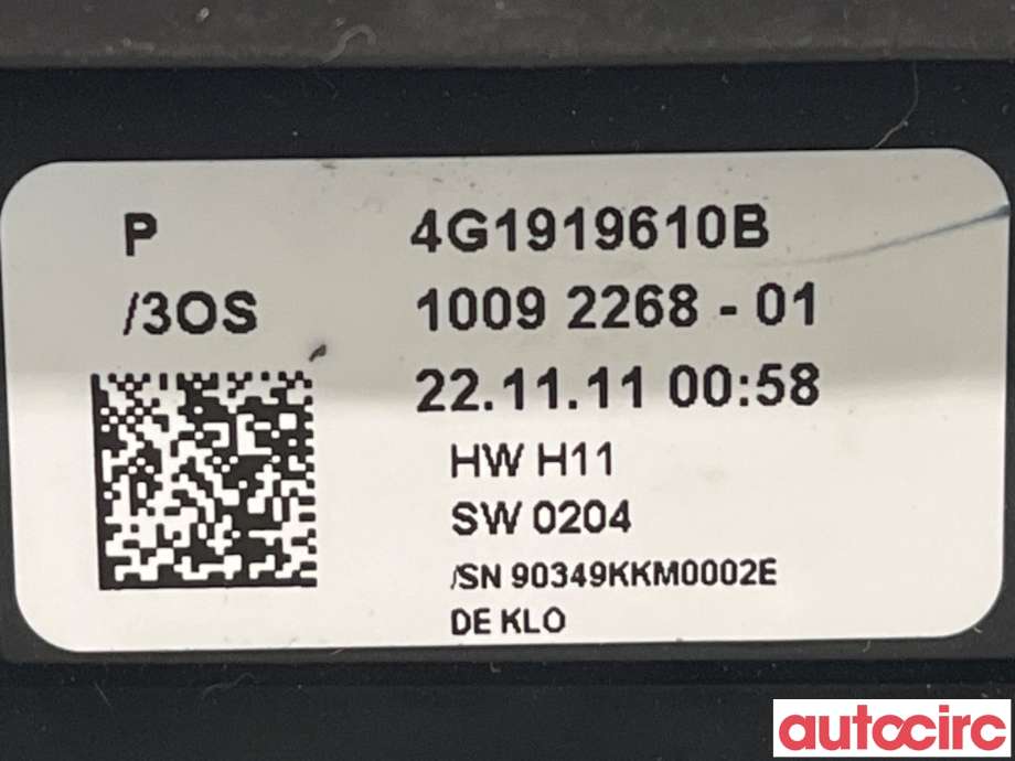 Bryter diverse til Audi A6 2011-2014 (Type IV, Fase 1) (C7) (C7) (AUDI|4G1919610E|)