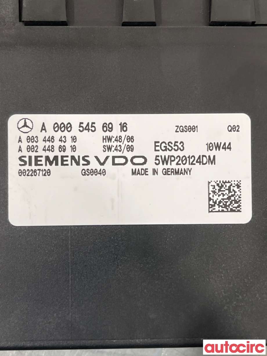 Styreenhet girkasse til Mercedes E-Klasse 2009-2013 (Fase 1) (W212) (W212) (MERCEDES|A0034464310|5WP20124DM|A0005456916)