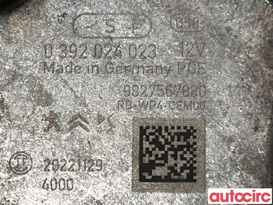 Sirkulasjonspumpe til Peugeot 2008 2019-->> (Type II)  (PEUGEOT|9827567880|0392024023)