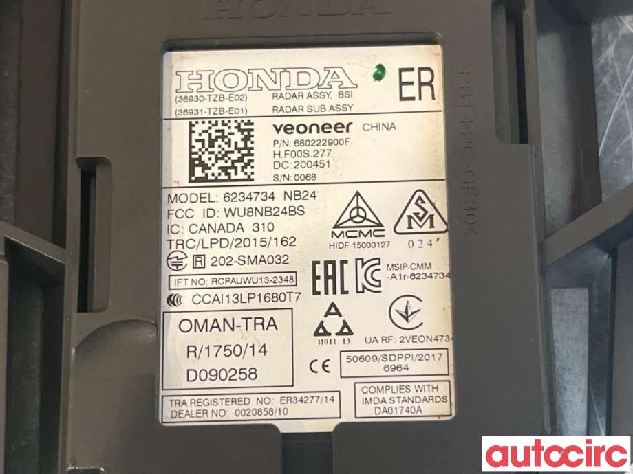 Sensor radar til Honda Jazz 2020-->> (Type IV)  (HONDA|36931-TZB-E01|)