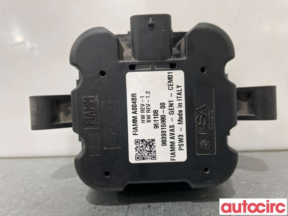 Høyttaler motorlyd, AVAS (Acoustic Vehicle Alerting System) til Peugeot 2008 2019-->> (Type II) (PEUGEOT|9839315880|)