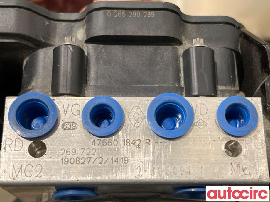 ABS sentral til Renault Captur 2020-->> (Type II)  (RENAULT|476605196R|0265290289|476601842R)