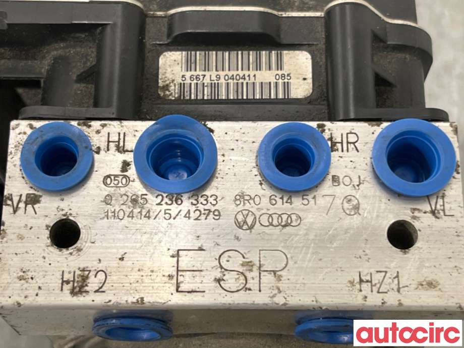 ABS sentral til Audi Q5 2008-2012 (Type I, Fase 1)  (AUDI|8R0614517S|0265236333|8R0614517T)
