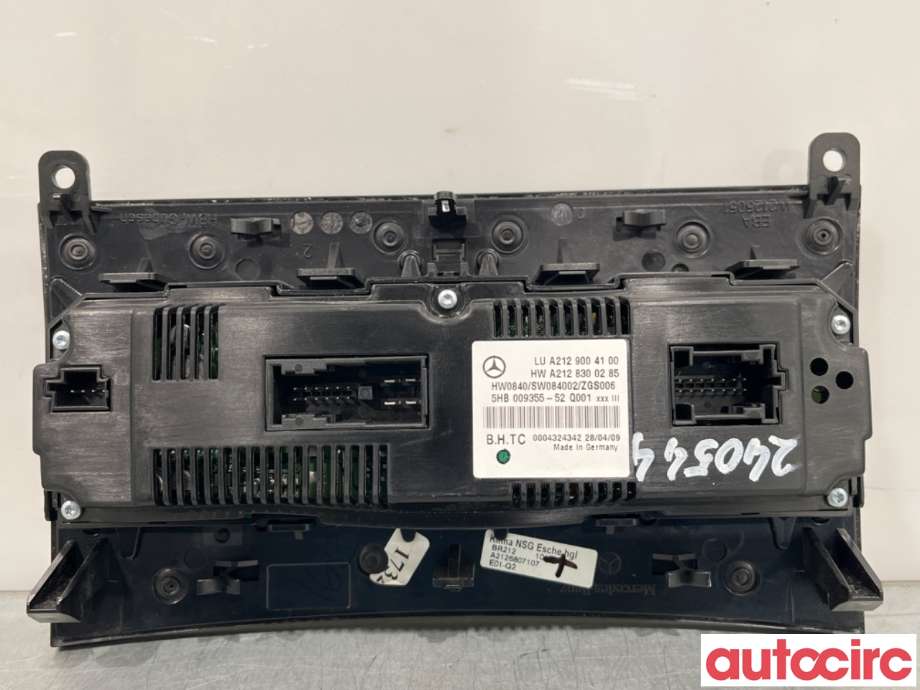 Varmeapparat betjening til Mercedes E-Klasse 2009-2013 (Fase 1) (W212) (W212) (MERCEDES|A2129008608|5HB009355-52|A2129006527)