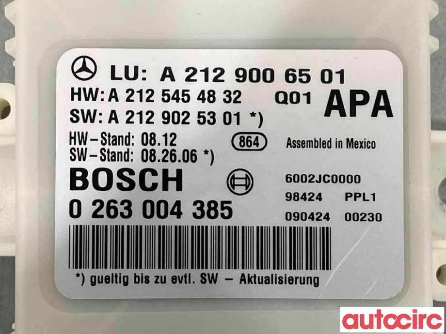 Styreenhet parkering til Mercedes E-Klasse 2009-2013 (Fase 1) (W212) (W212) (MERCEDES|A2129009505||A2129006501)