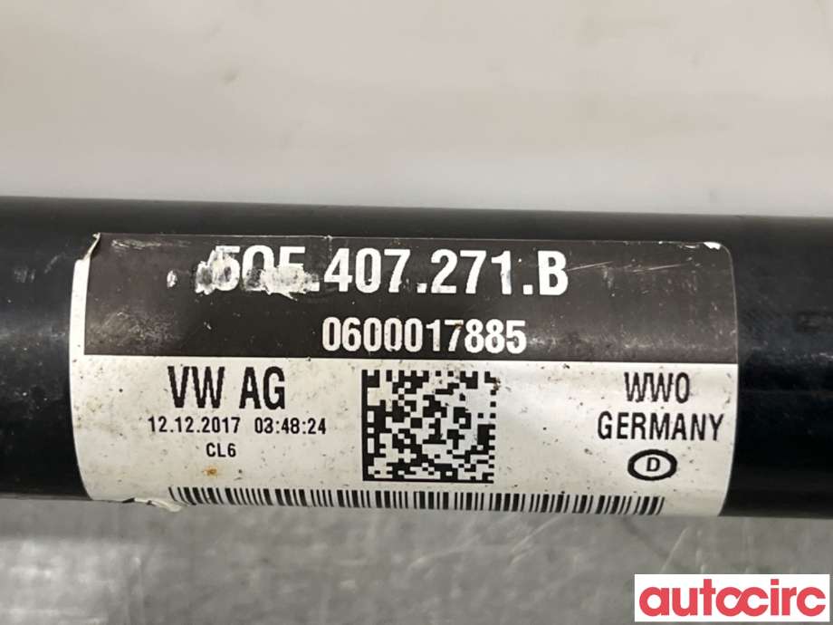 Drivaksel venstre foran, elbil til VW e-Golf 2017-2020 (Fase 2)  (VOLKSWAGEN|5QE407761X||5QE407271B)