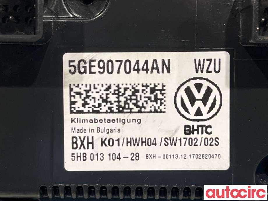 Varmeapparat betjening til VW e-Golf 2017-2020 (Fase 2)  (VOLKSWAGEN|5GE907044AN|5HB013104-28)