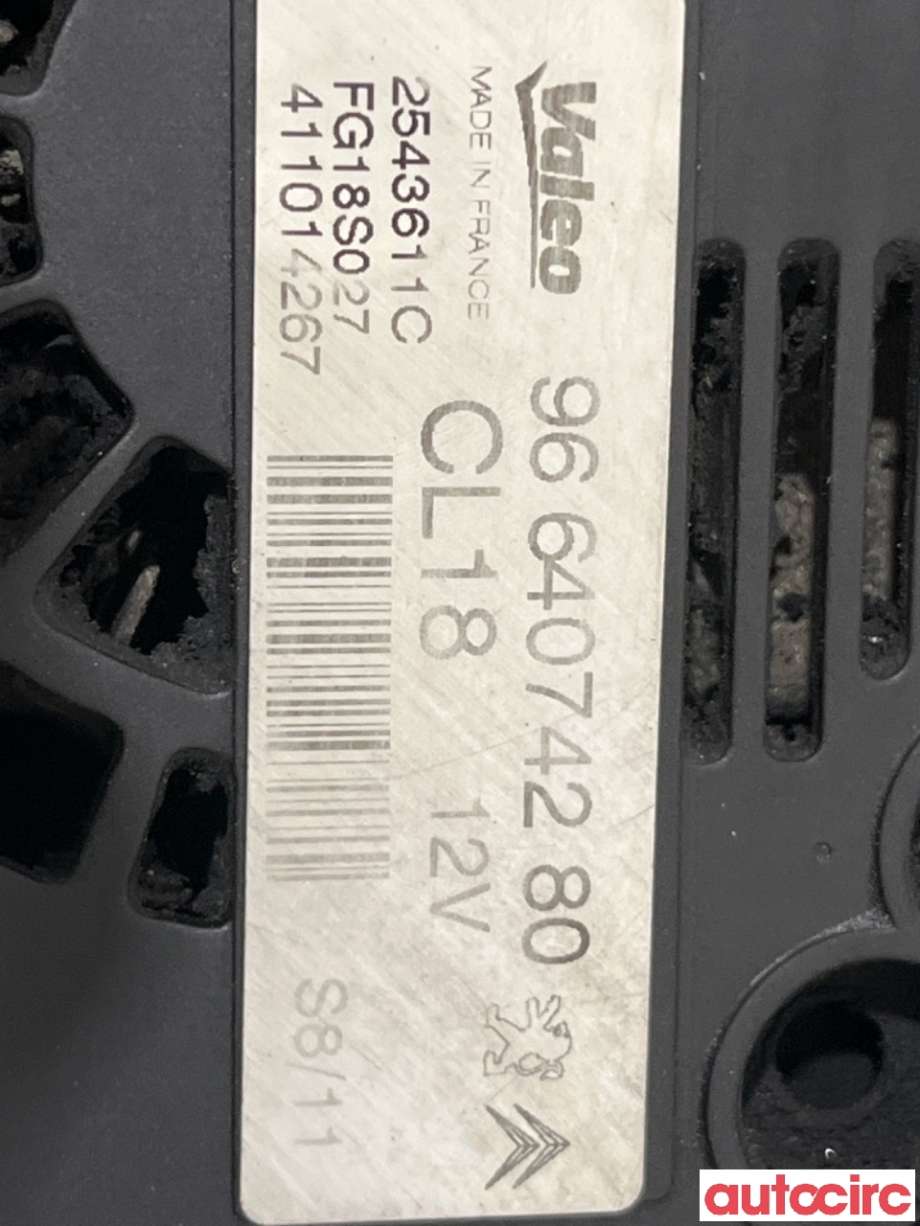 Dynamo til Peugeot 3008 2009-2016 (Type I)  (PEUGEOT|5702J4|FG18S027|9664074280)