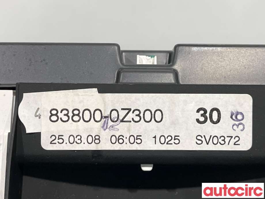 Instrumentpanel til Toyota Auris 2007-2010 (Type I, Fase 1)  (TOYOTA|838000Z300|)