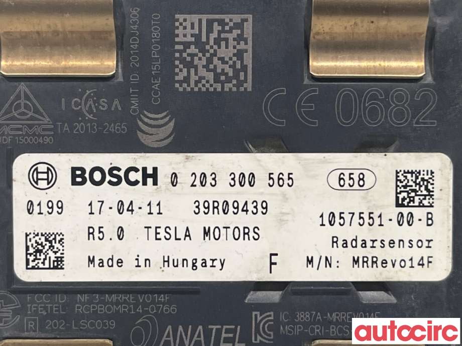 Sensor radar til Tesla Model S 2016-2021 (Fase 2)  (TESLA|1057551-00-B|0203300565|)