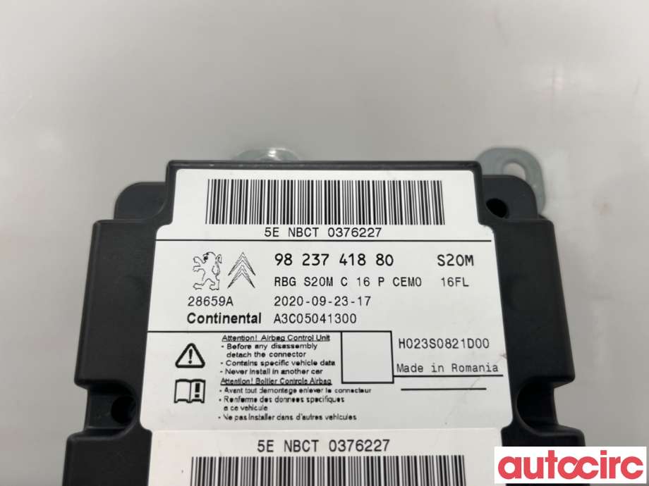 Airbag elektronikk til Citroën C5, Aircross 2019-->>  (CITROEN|1637221180|A3C05041300|9823741880)
