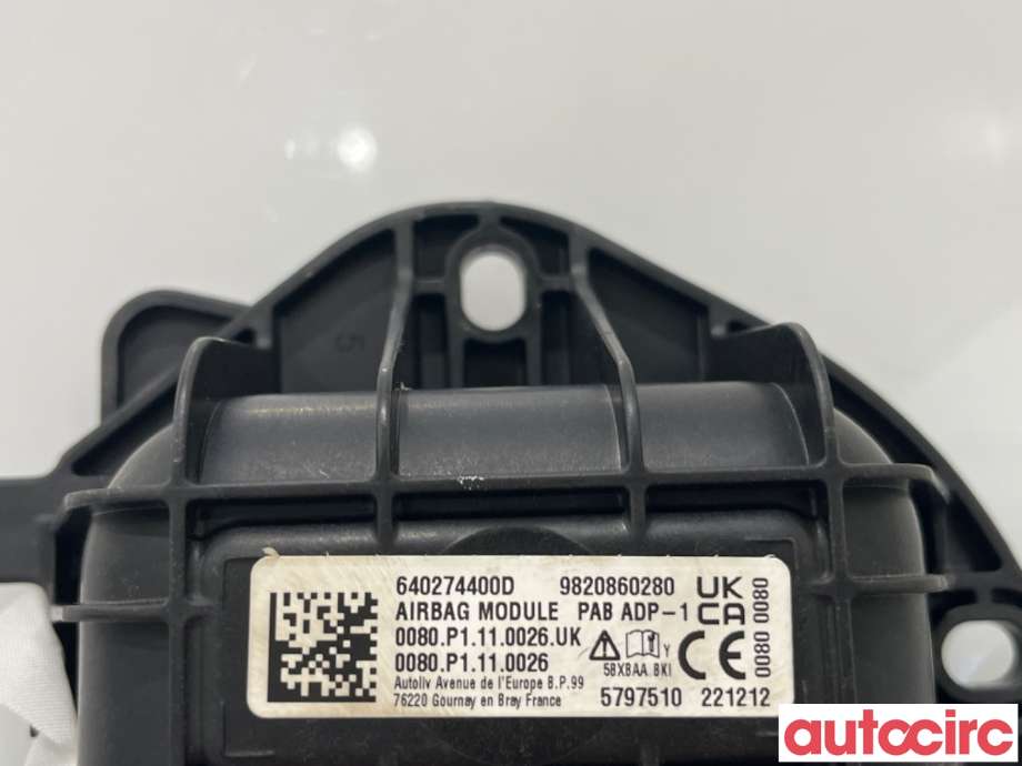 Airbag passasjer til Peugeot 2008 2019-->> (Type II)  (PEUGEOT|9820860280|)