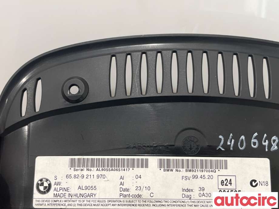 Instrument kjørecomputer til BMW 3-Serie 2005-2011 (E90/E91/E92/E93) (E90/E91/E92/E93) (BMW|65829224348|)
