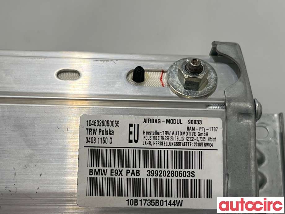 Airbag passasjer til BMW 3-Serie 2005-2011 (E90/E91/E92/E93) (E90/E91/E92/E93) (BMW|72129202806|)