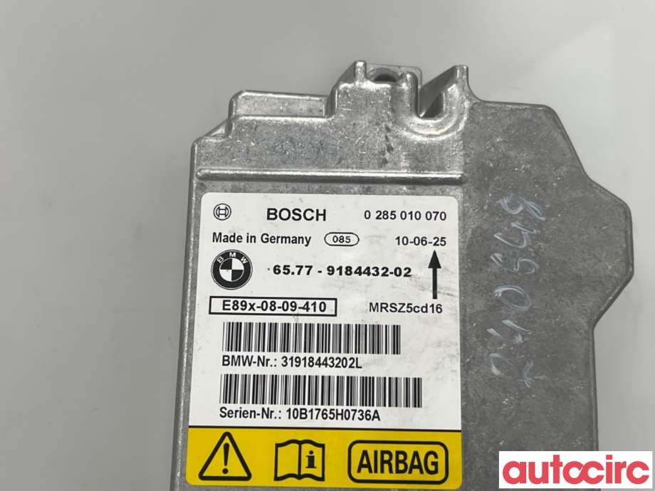 Airbag elektronikk til BMW 3-Serie 2005-2011 (E90/E91/E92/E93) (E90/E91/E92/E93) (BMW|65779184432|0285010070|6577-9184432)
