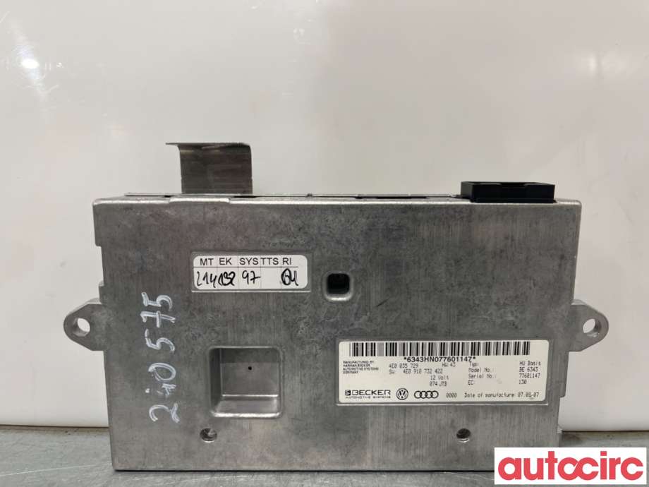Bilstereo diverse til Audi A8, 2003-2010 (Type II)  (AUDI|4E0910732PX)