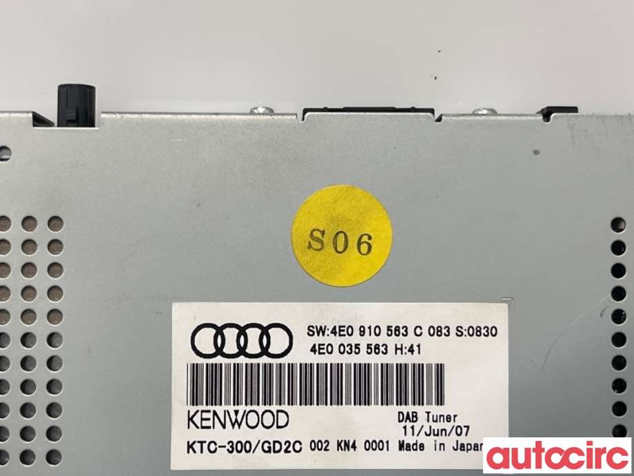 Bilstereo diverse til Audi A8 2003-2010 (Type II) (AUDI|4E0910563C|)
